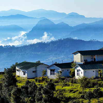 Himalayan landscape from Chaukori, Uttarakhand